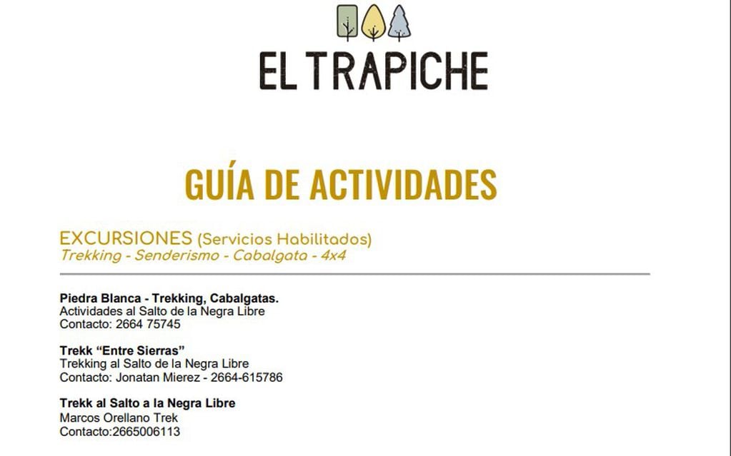 Guía turística de El Trapiche, San Luis: excursiones.