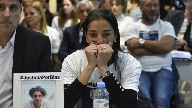 Soledad Laciar en el juicio por el crimen de su hijo Valentino Blas Correas a manos de la Policía de Córdoba (Ramiro Pereyra/LaVoz).