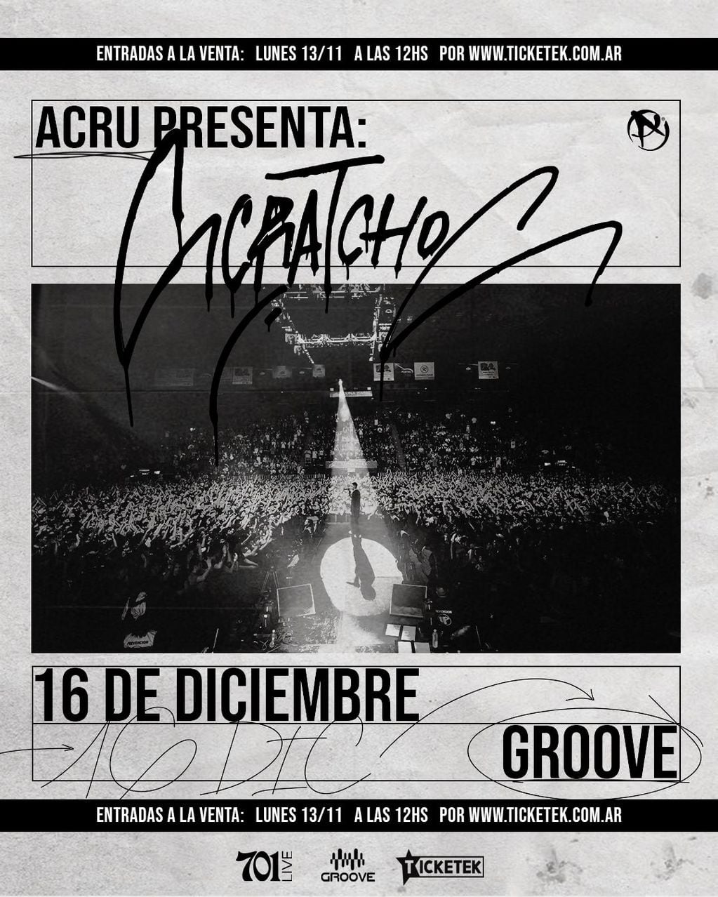 Acru presenta Scratchos en Groove, un show íntimo para cerrar el año: cuándo será y precios de entradas