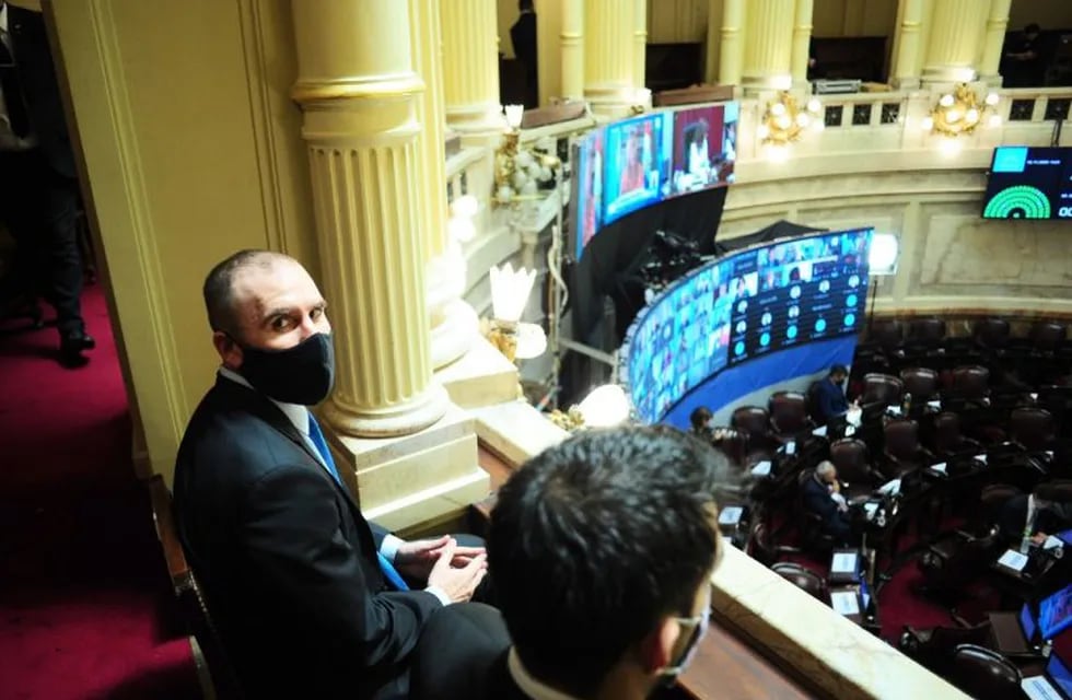 Martín Guzmán en el Senado. (Foto: Federico López Claro)