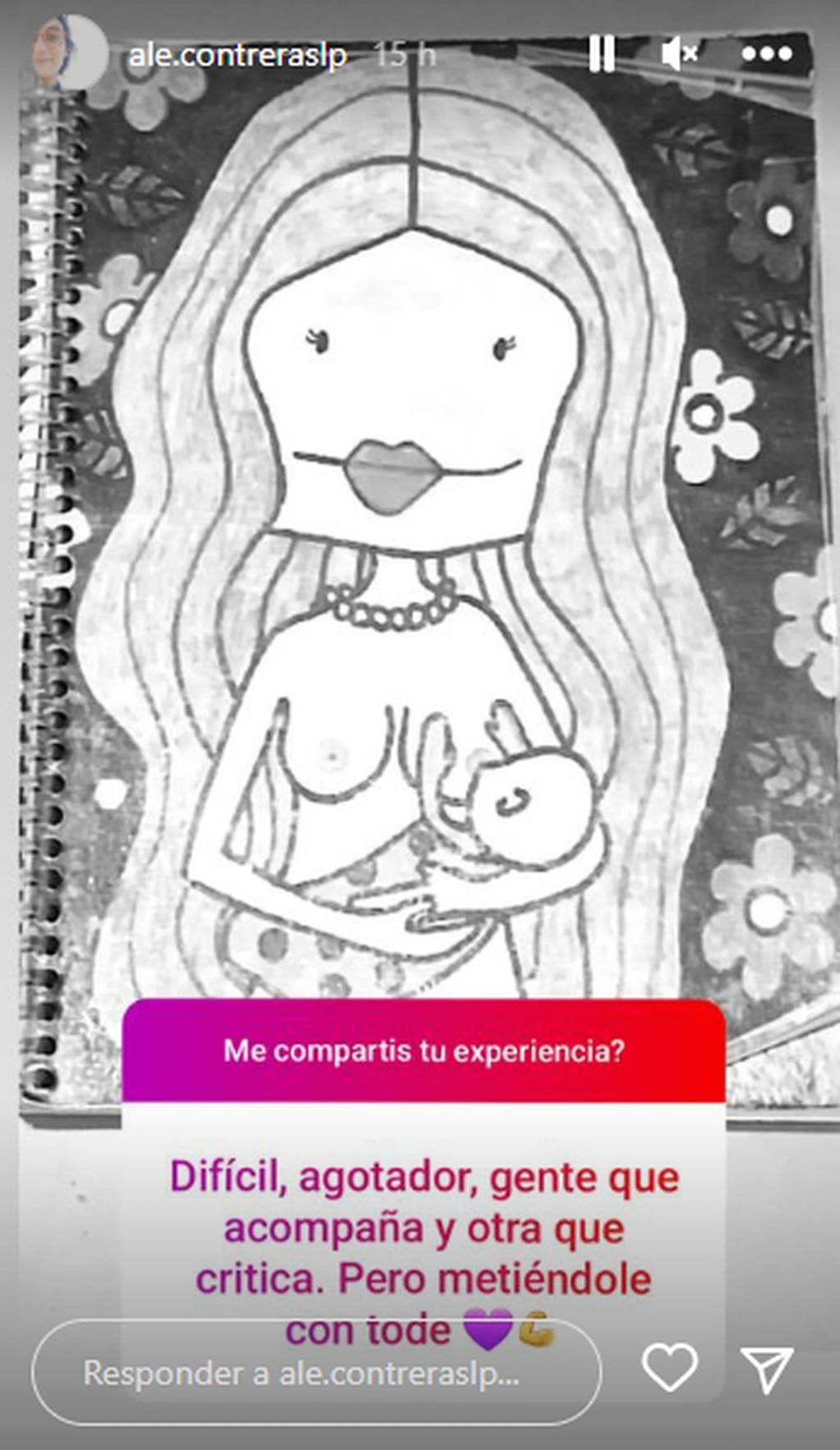 Alejandra Contreras, la docente que busca visibilizar la maternidad mientras se estudia.
