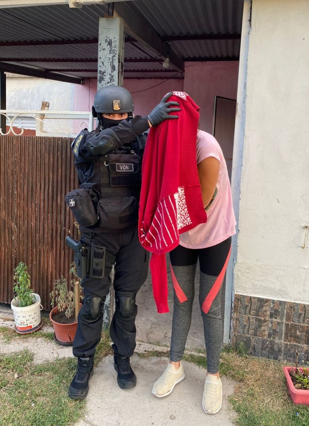Uno de los cuatro asaltantes aprehendidos en Córdoba.