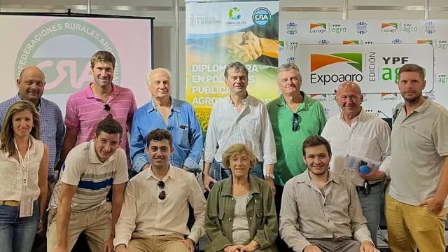 Dirigentes de la Sociedad Rural de Rafaela en ExpoAgro