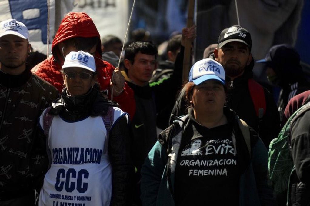 Protestas en el Congreso de la Nación para que se decrete la Emergencia Alimentaria. Foto: Federico López Claro.