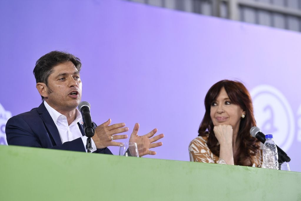 Axel Kicillof y Cristina Kirchner en el acto de Avellaneda.