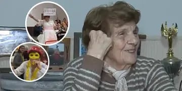 Antonia, la santafesina de 90 años que festejó su cumple a pura energía.