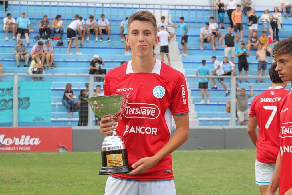 El hijo del "Flaco" Cristian Rami, Franco, jugador de las inferiores de Belgrano. (Instagram Franco Rami).