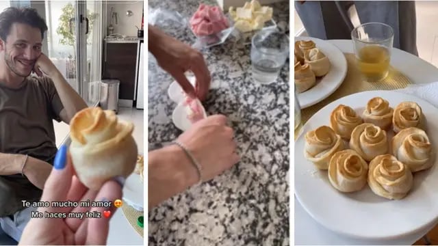Sorprendió a su novia con empanadas en forma de rosas: cómo hacerlas paso a paso