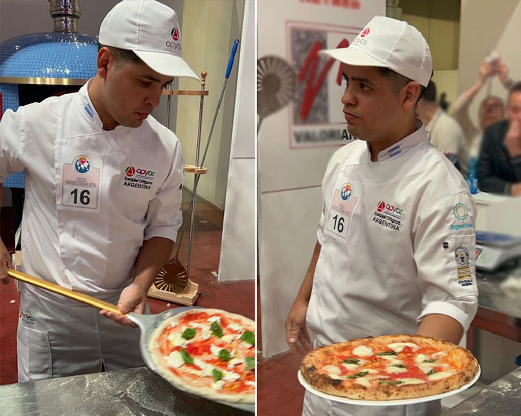 Ezequiel Ortigoza se alzó en el podio de la pizza napolitana.