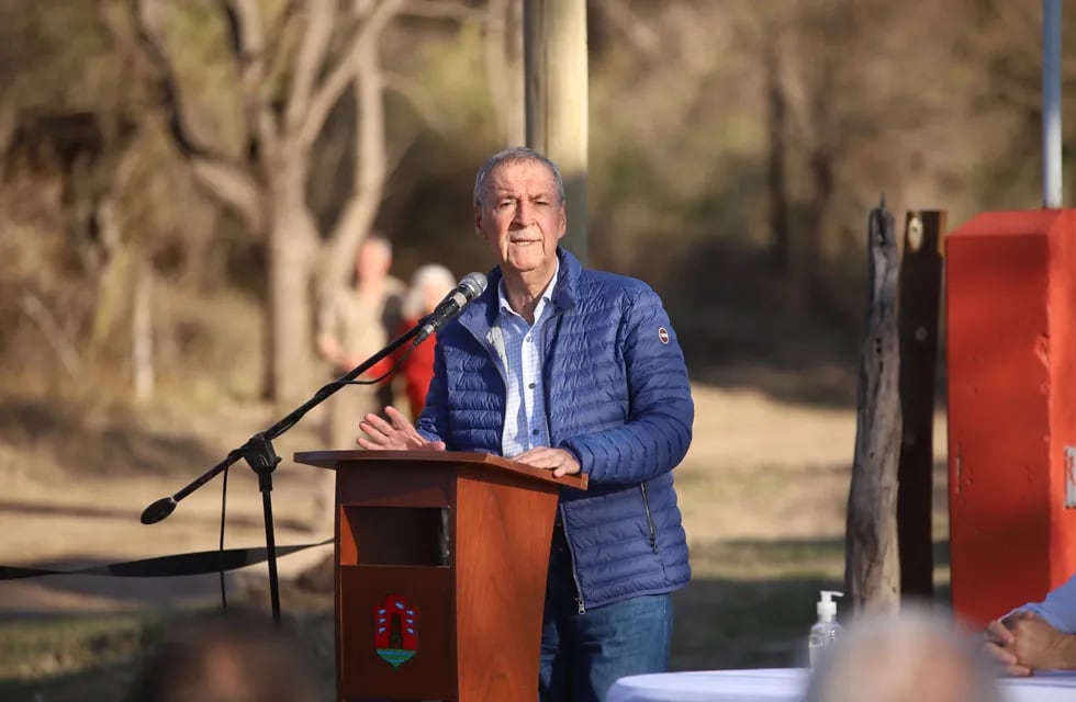 El gobernador Juan Schiaretti en San Carlos Minas habló sobre la candidatura para 2023 (Gobierno de Córdoba).