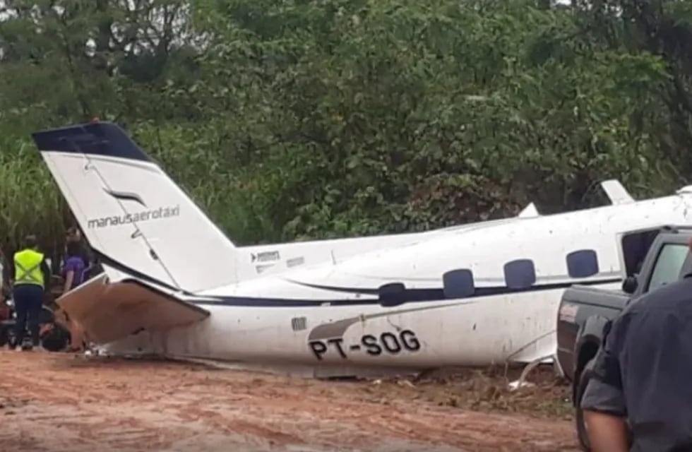 El avión que se estrelló en Brasil.