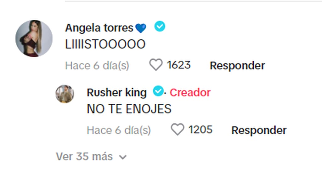 La escena de celos de Ángela Torres para Rusherking, tras el lanzamiento de "Me gustan todas"