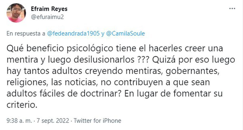 Debate sobre el Ratón Pérez en Twitter.