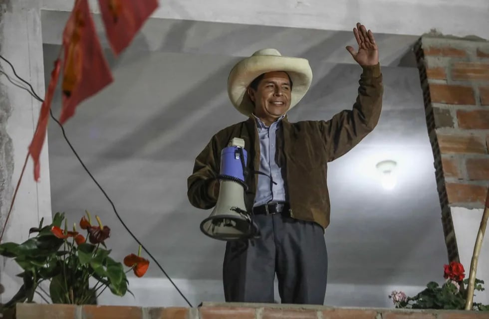 Pedro Castillo, candidato a presidente de Perú por el partido de izquierda "Perú Libre".