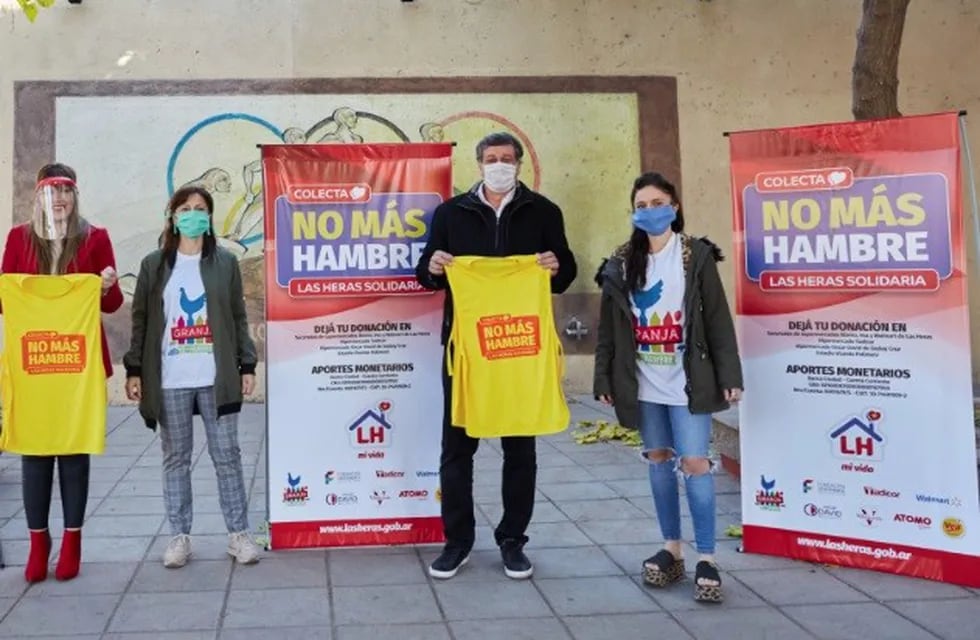 Mega campaña solidaria encabezada por el intendente Daniel orozco, se lanzó en Las Heras.