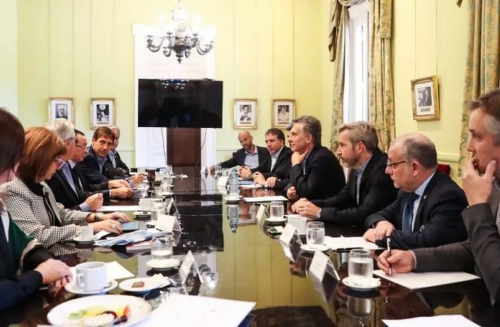 Reunión de Gabinete en la Casa Rosada.