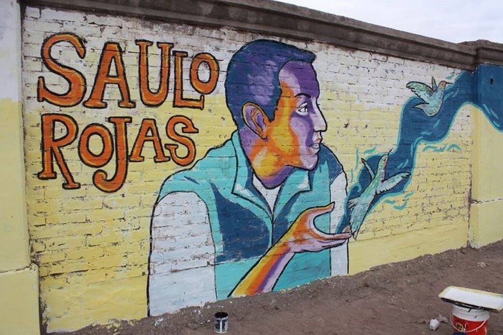 Se pintó un mural para recordar la trágica muerte de Saulo.