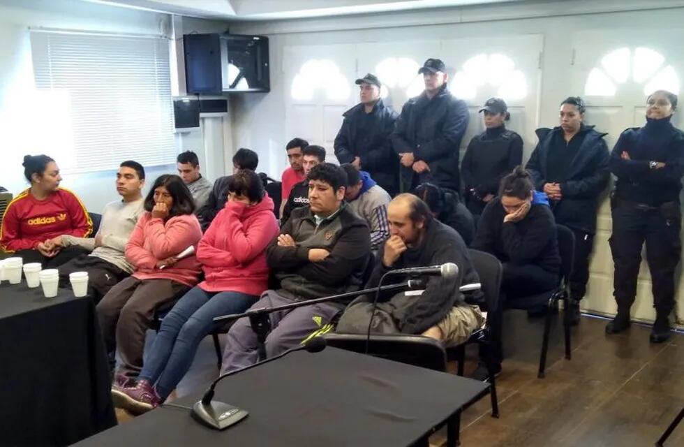 La audiencia a los 13 detenidos (Foto: Radio 3)