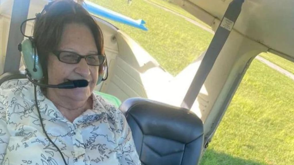 Lidia, la correntina de 83 años que voló por primera vez.