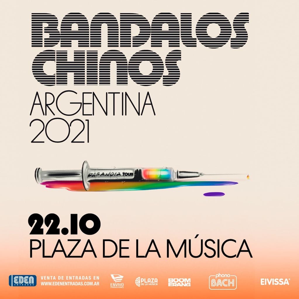 El flyer del regreso de Bandalos Chinos. El grupo ya se presentó en Córdoba en marzo pasado. (En Vivo)