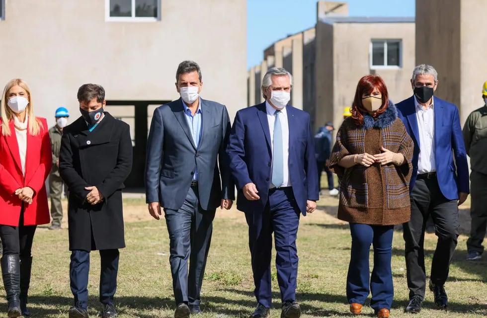 Juntos. Alberto Fernández, Cristina Fernández y Sergio Massa, en la foto de la unidad del oficialismo (Foto: Presidencia de la Nación)