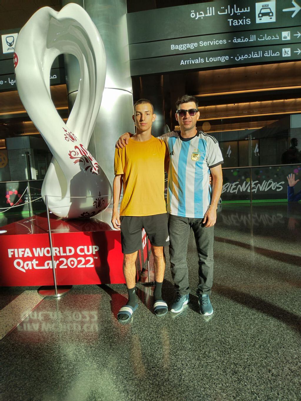 Nicolás y Matías Baglione pudieron ir algunos días al Mundial en una experiencia inolvidable