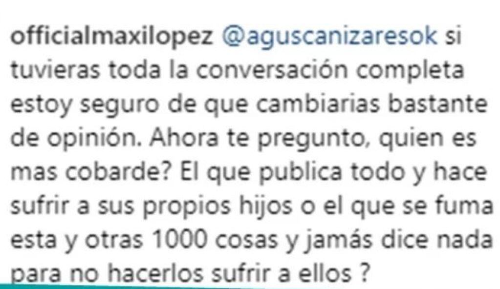 Cruce de Maxi Lopez en Instagram