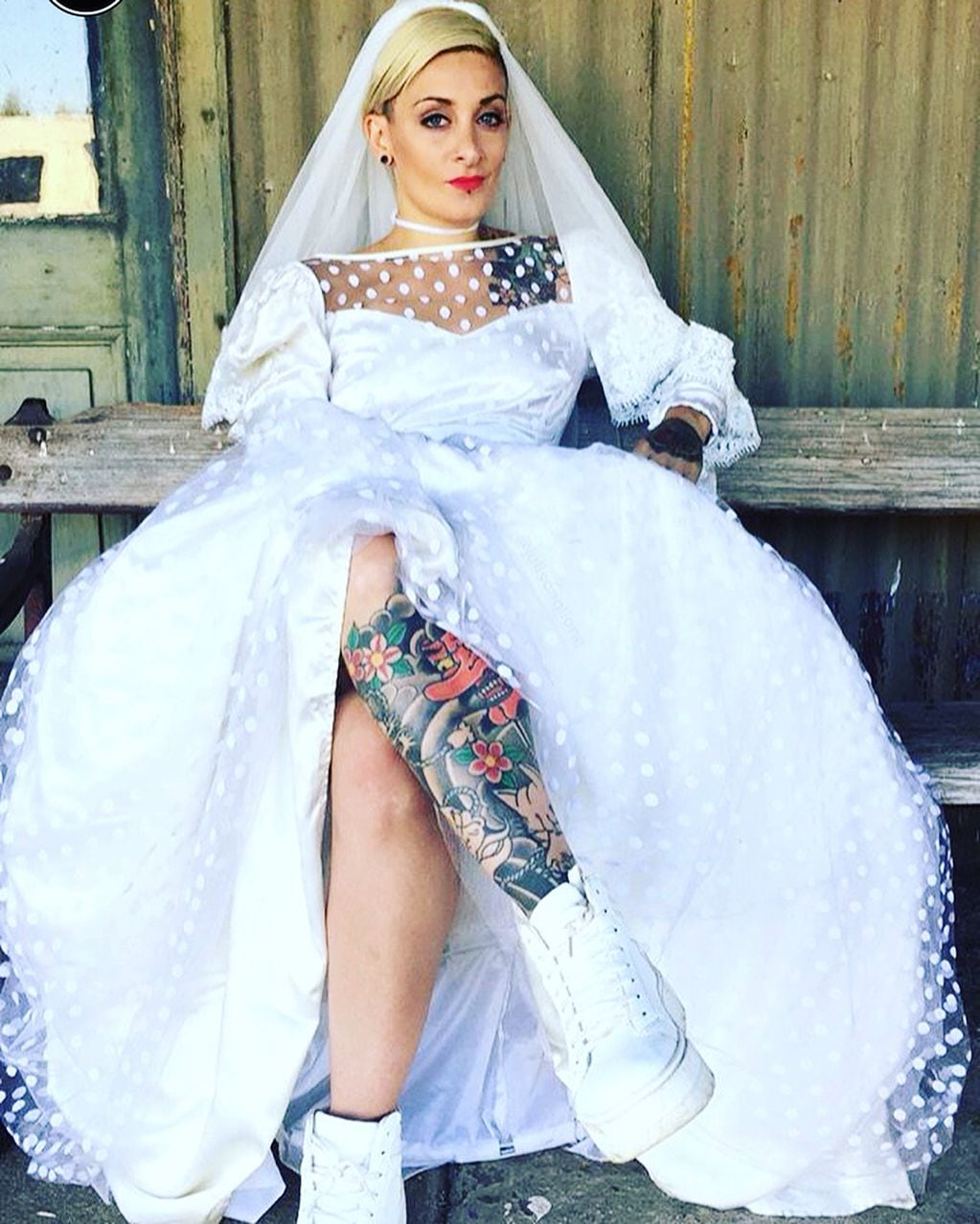 Furia de Gran Hermano 2024 con un vestido de novia