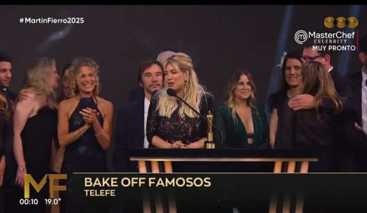 Wanda Nara durante la ceremonia de los Martín Fierro 2025.