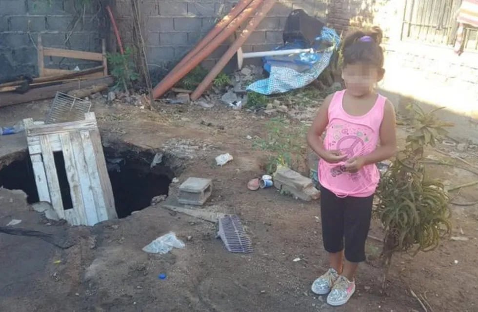 La nena se cayó a un pozo en Villa El Libertador.