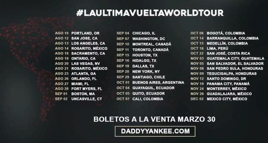 Tour 2022 de Daddy Yankee.