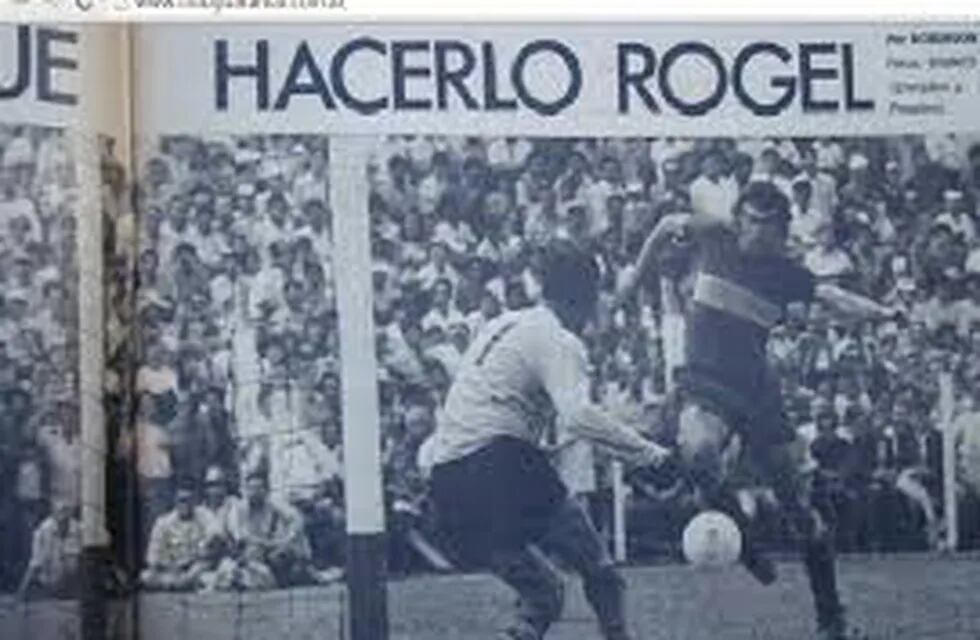 Gol de Rogel en 1971 cuando Guaraní de Posadas fue el primer equipo de Misiones que disputó un partido en primera división.