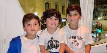 Thiago, Mateo y Ciro Messi