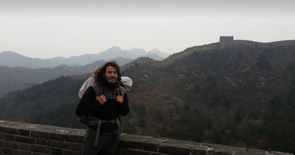 Joel Mainero, camino a su destino: China. (Facebook)
