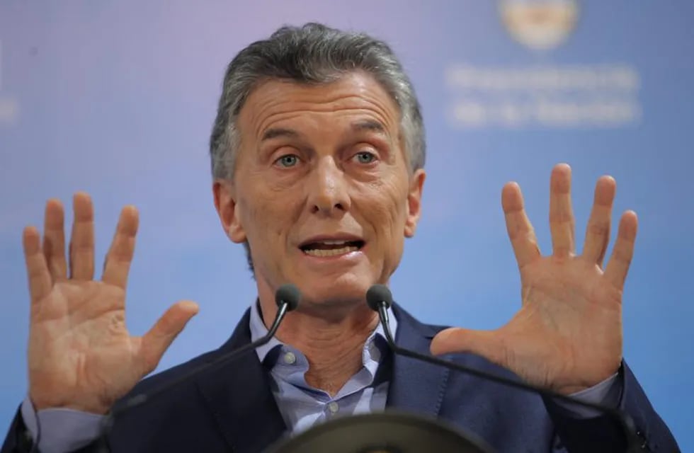 BAS20. BUENOS AIRES (ARGENTINA), 16/05/2018.- El presidente de Argentina, Mauricio Macri, habla durante una rueda de prensa en la que aseguró que considera \