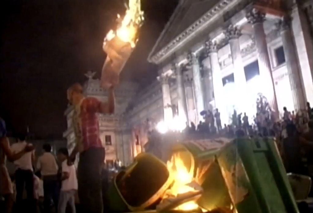 Movilización durante las protestas del 2001.