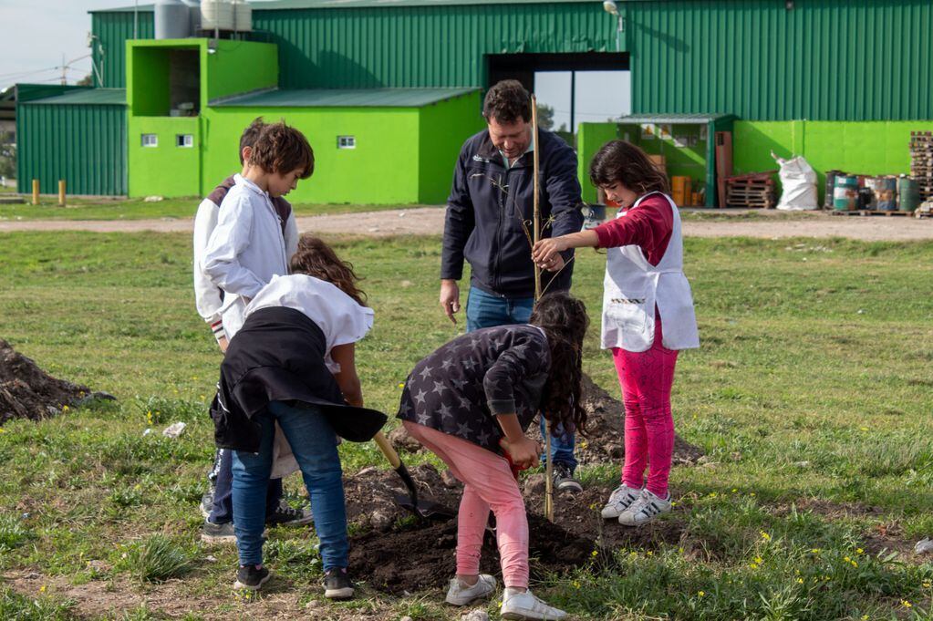 En el Día Mundial del Reciclaje alumnos de escuelas de Tres Arroyos plantaron árboles