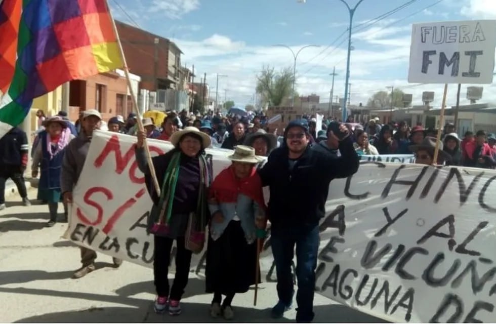 Marcha de comunidades aborígenes de Jujuy