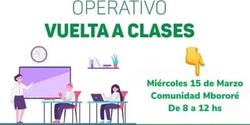 Realizarán operativo “Vuelta a Clases” en Puerto Iguazú