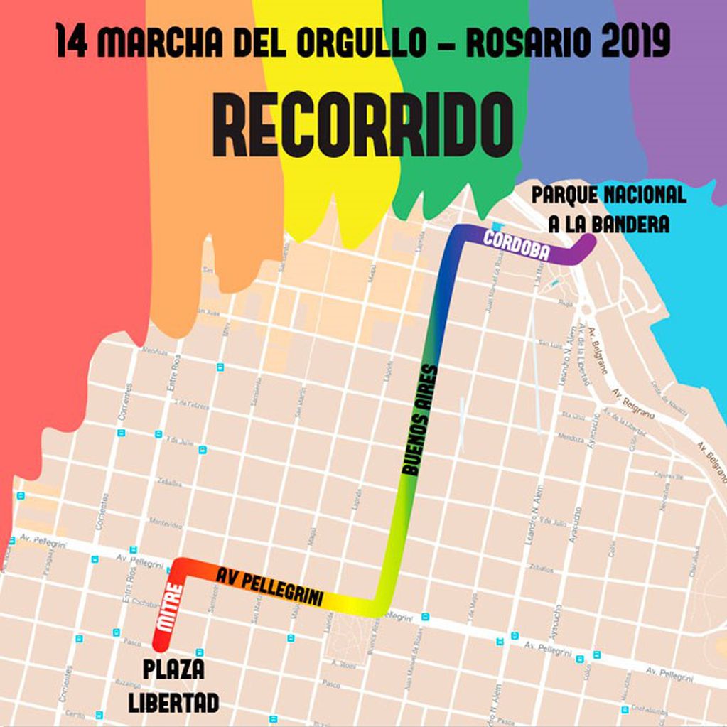 Marcha del orgullo en Rosario. (Web)
