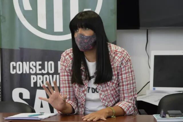 La secretaria general de ATE, Olga Reinoso criticó duramente al intendente de Las Heras José María Carambia