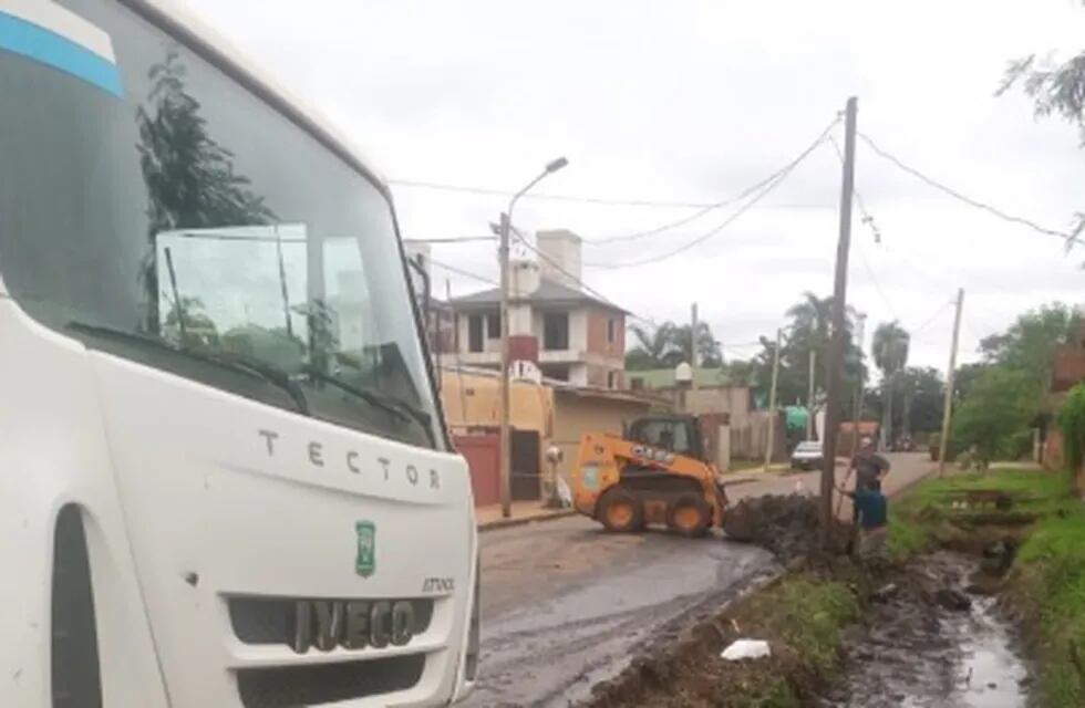 Continúan en ejecución las obras en el barrio Villa Tacuara.