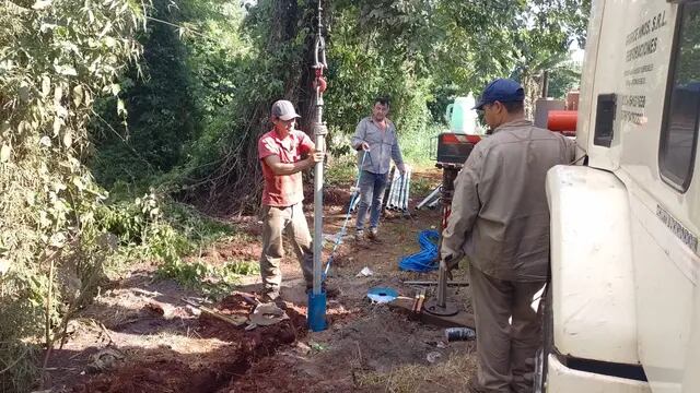 Eldorado: finalizan perforación de agua en barrio Los Lapachos