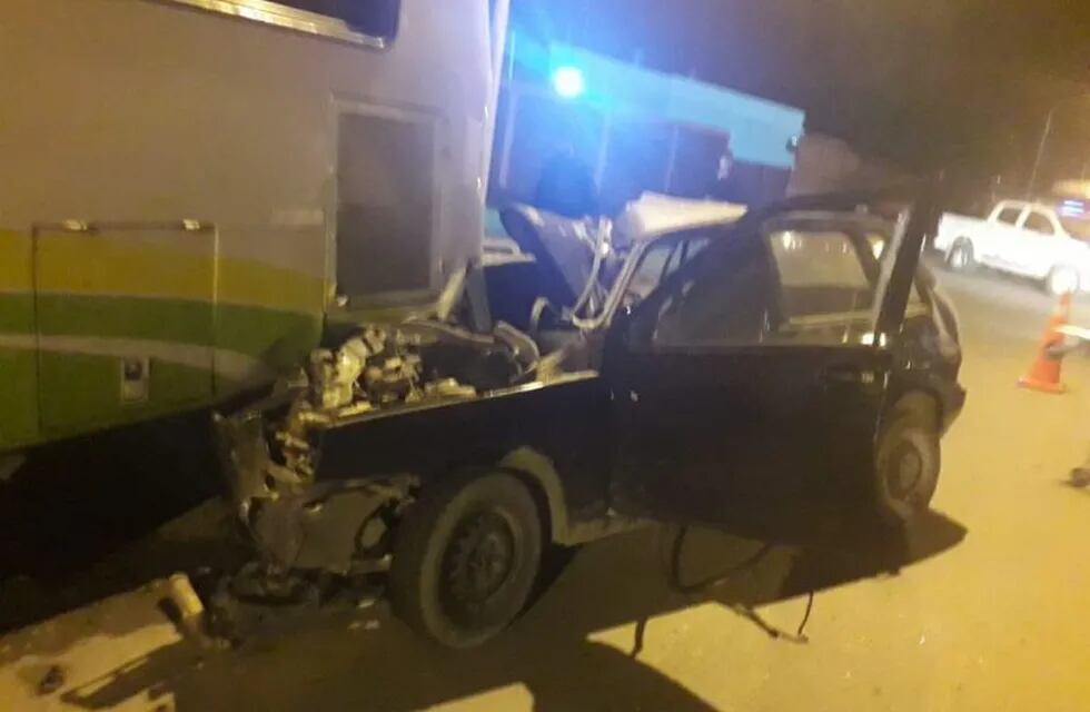 se incrustó en una casa rodante