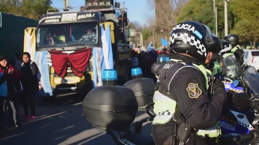 Operativo policial durante el Milagro (Gobierno de Salta)