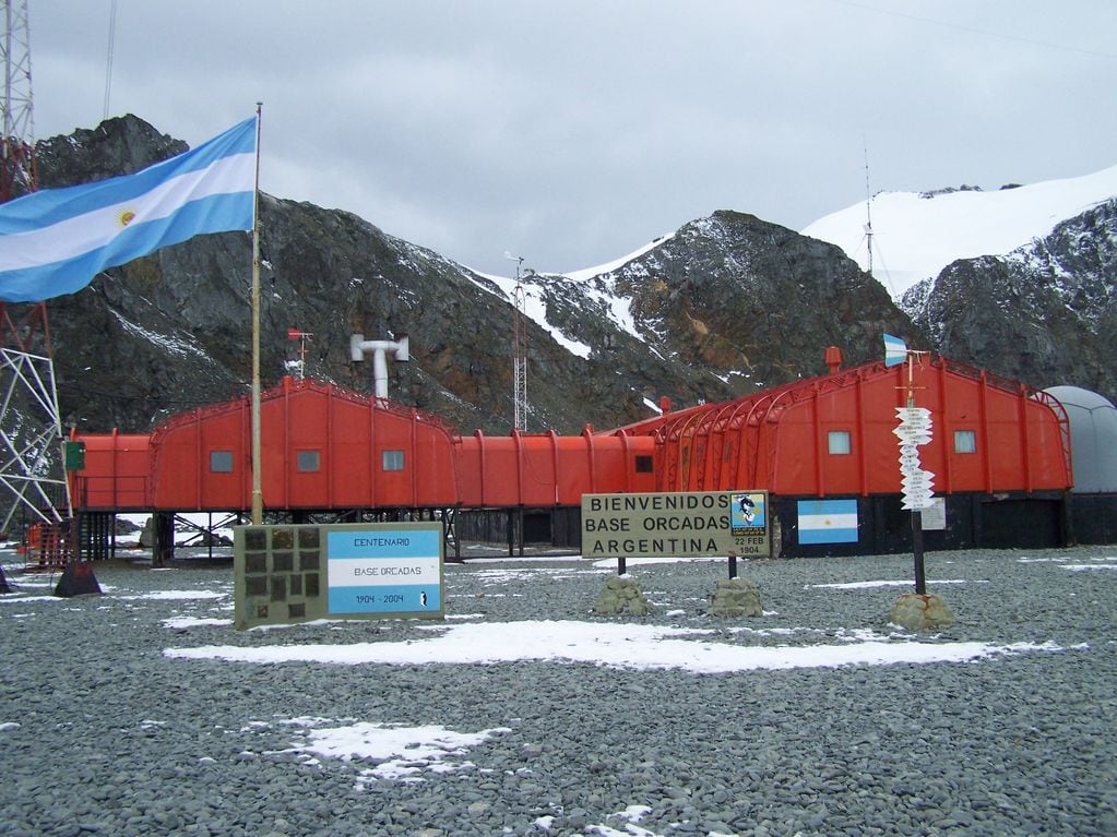 La base antártica Orcadas ubicada en la isla Laurie de las islas Orcadas del Sur en la Antártida.