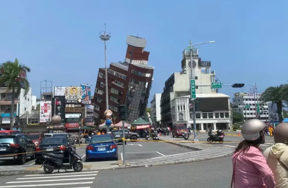 Los daños que dejó el terremoto en Taiwán.