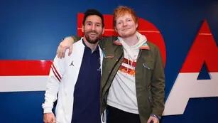 Lionel Messi y Ed Sheeran