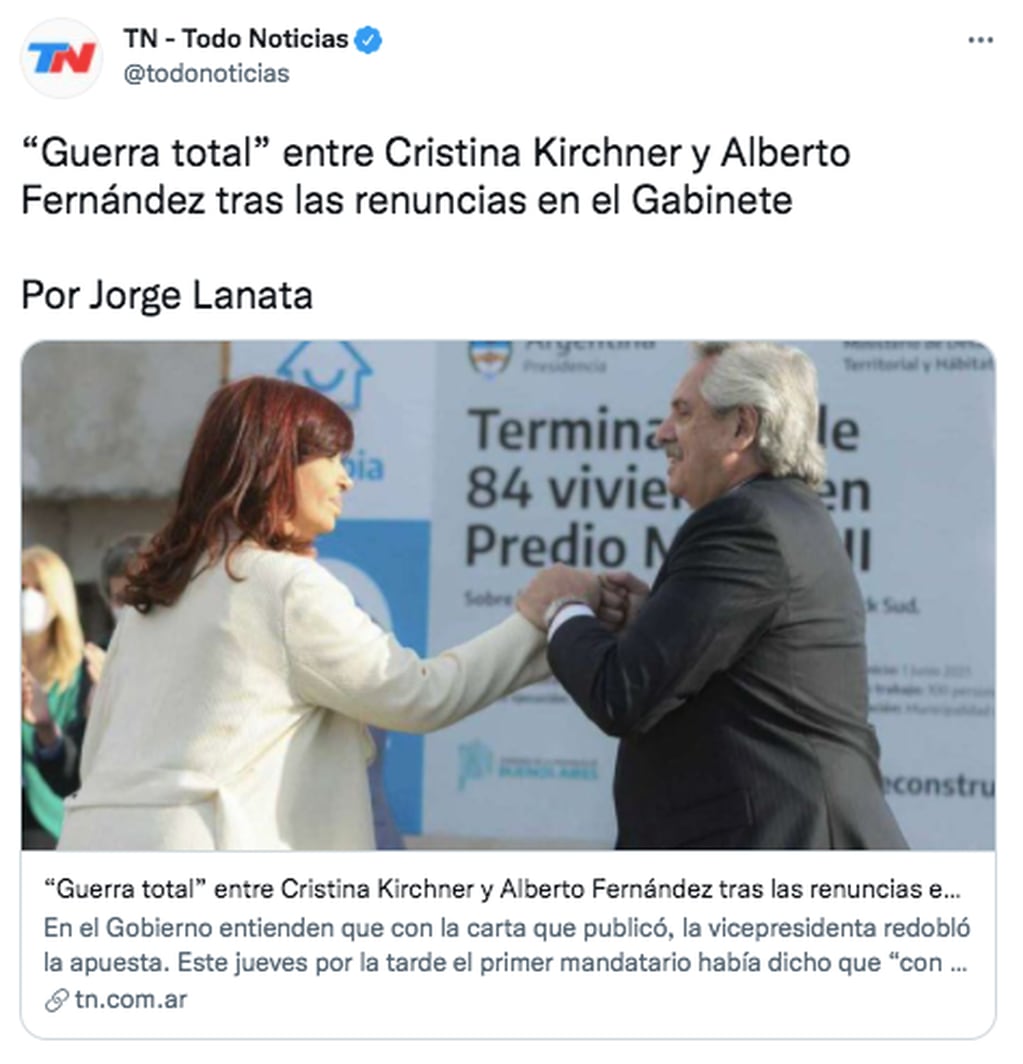 La opinión de Jorge Lanata sobre la carta de Cristina Kirchner.