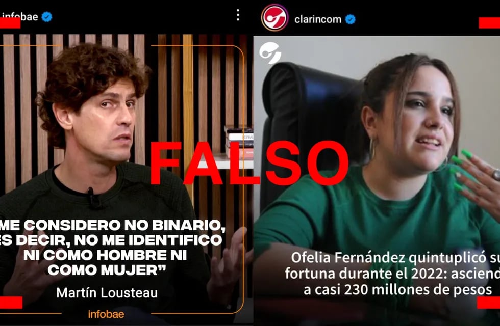 Son falsas estas placas que imitan el estilo de medios argentinos en redes sociales.